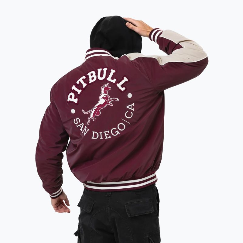 Men's jacket Pitbull Manolito Baseball burgundy 3