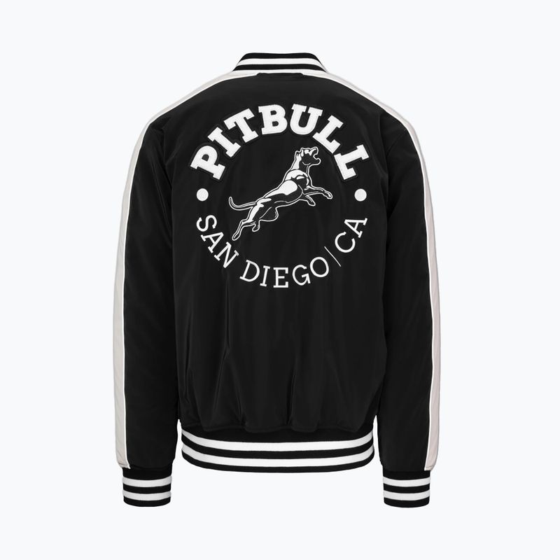 Men's jacket Pitbull Manolito Baseball black/white 8