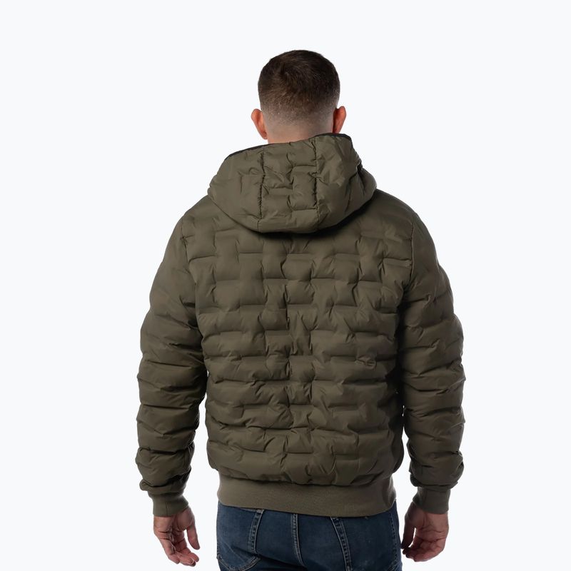 Men's winter jacket Pitbull Fisk Quilted Hooded olive 2