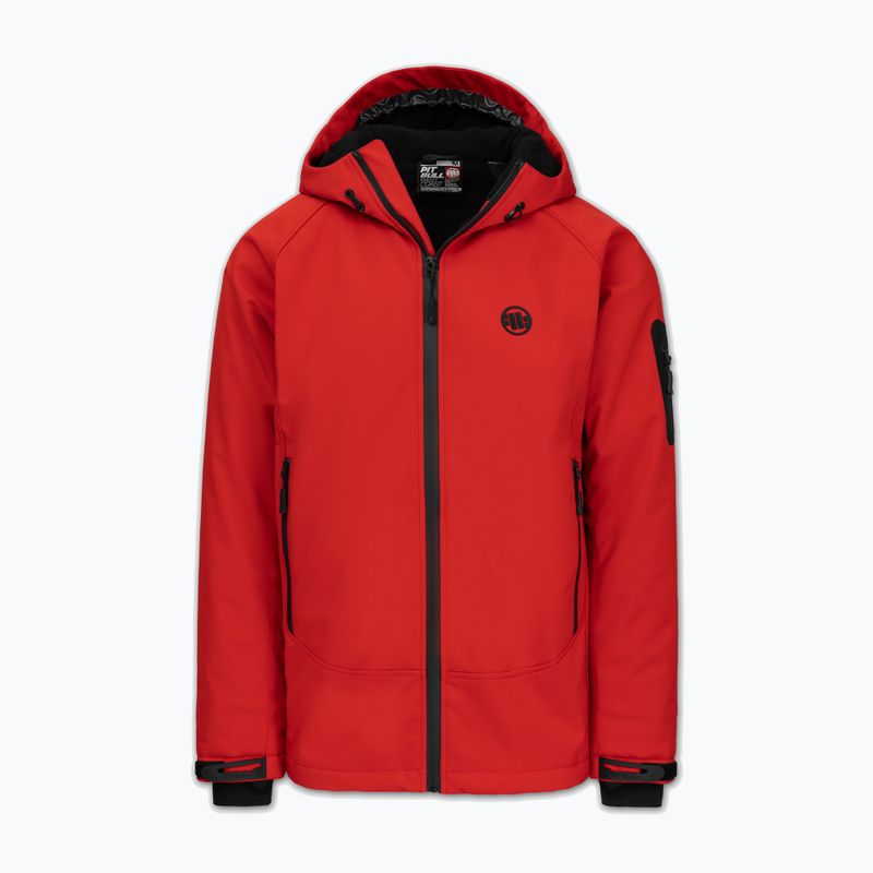 Men's winter jacket Pitbull Padded Rockfish Hooded fluorescent red