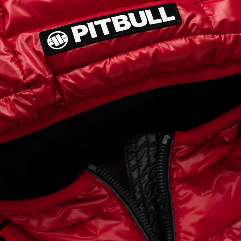 Men's winter jacket Pitbull Shatto Quilted Hooded red/black 4