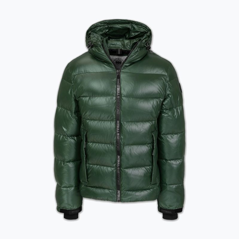 Men's winter jacket Pitbull Pepperwood Ribstop Padded Hooded black/green 5