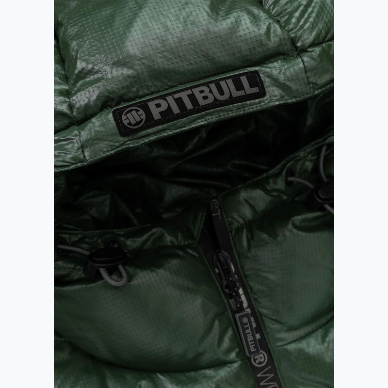 Men's winter jacket Pitbull Pepperwood Ribstop Padded Hooded black/green 9