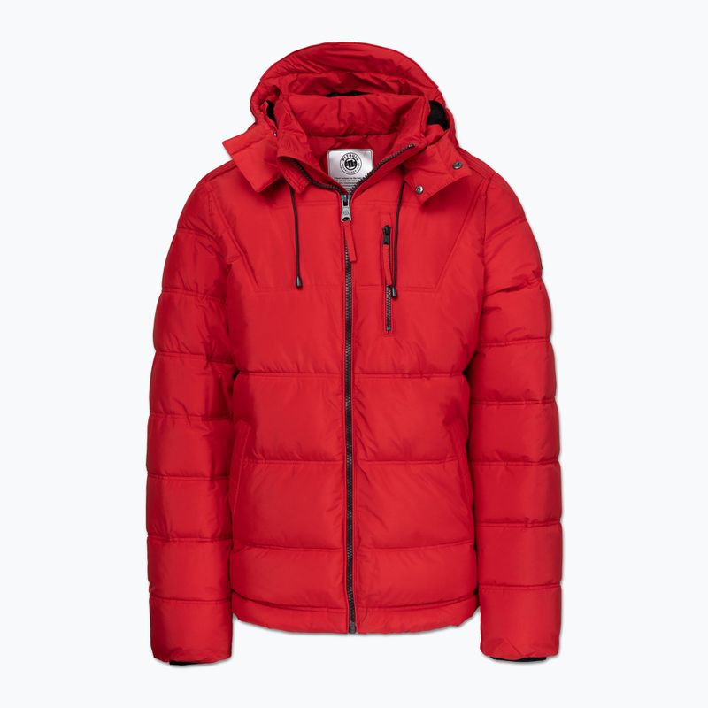 Men's winter jacket Pitbull Piedmont Quilted Hooded fluo/red