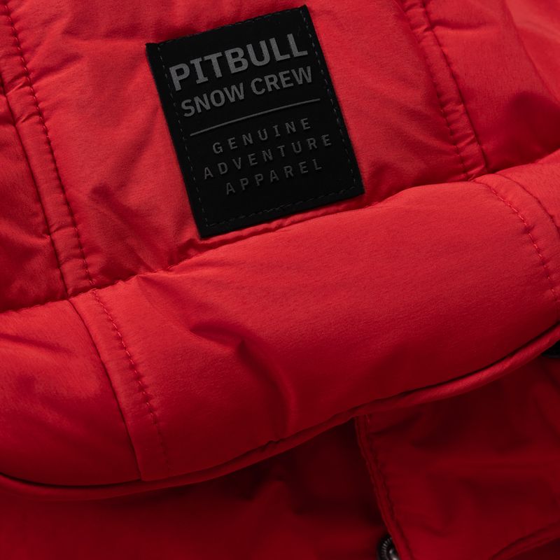 Men's winter jacket Pitbull Piedmont Quilted Hooded fluo/red 6