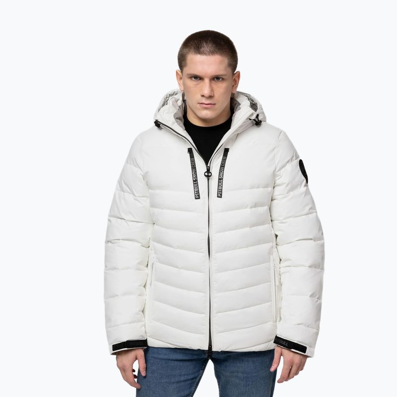 Men's winter jacket Pitbull Crestline Padded Hooded off white 4