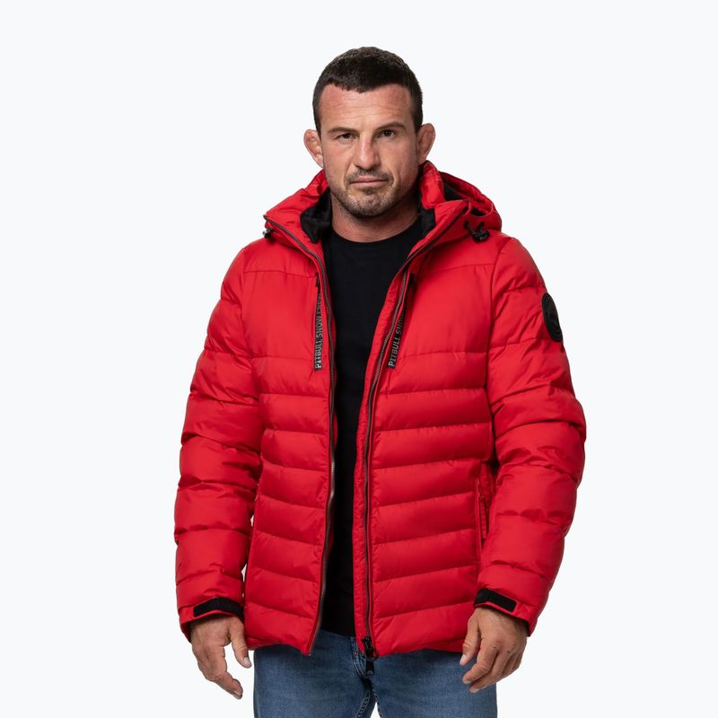 Men's winter jacket Pitbull Crestline Padded Hooded red 4