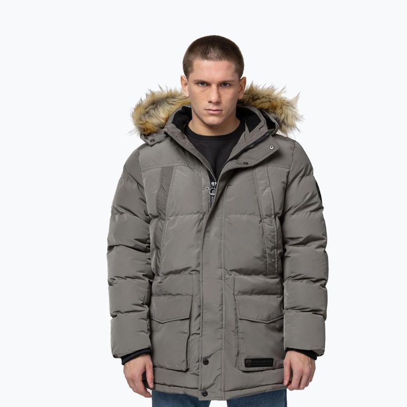 Men's winter jacket Pitbull Forest Hooded Parka taupe