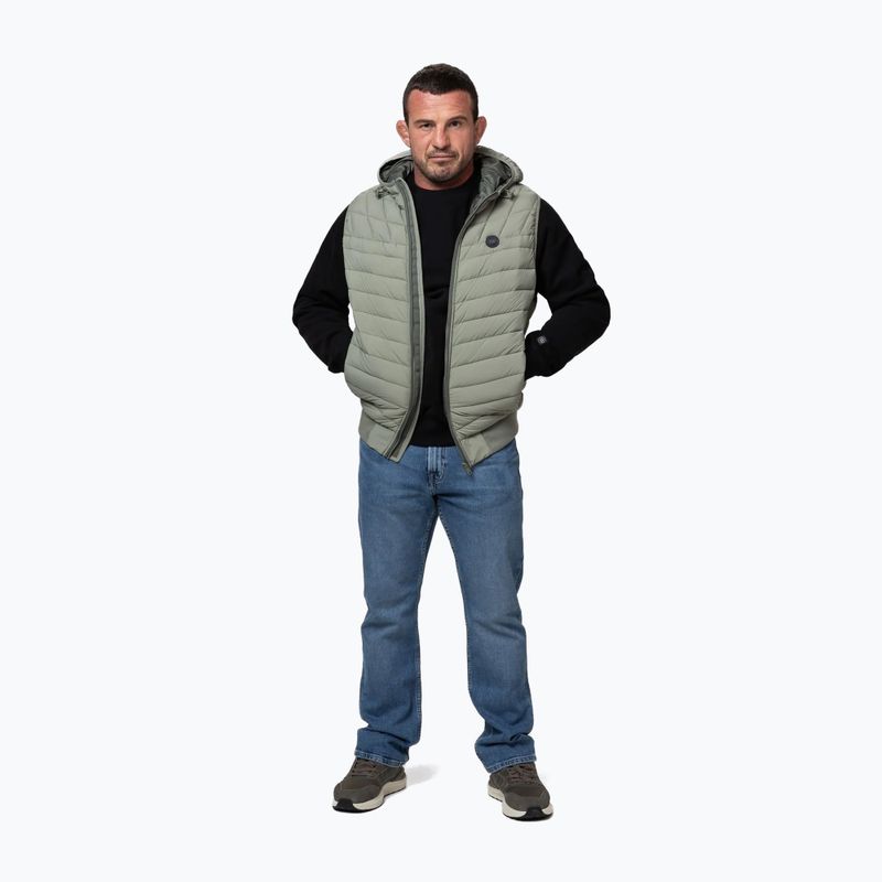 Men's gilet Pitbull Naylor Padded Hooded dusty salvia 2