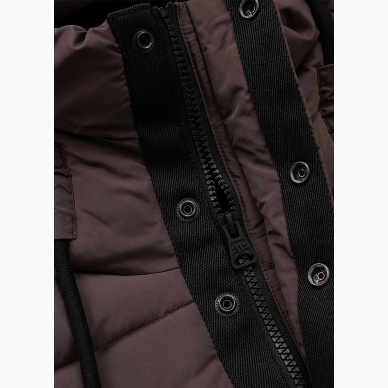 Women's winter jacket Pitbull Amalia Padded Hooded dark chocolate 8