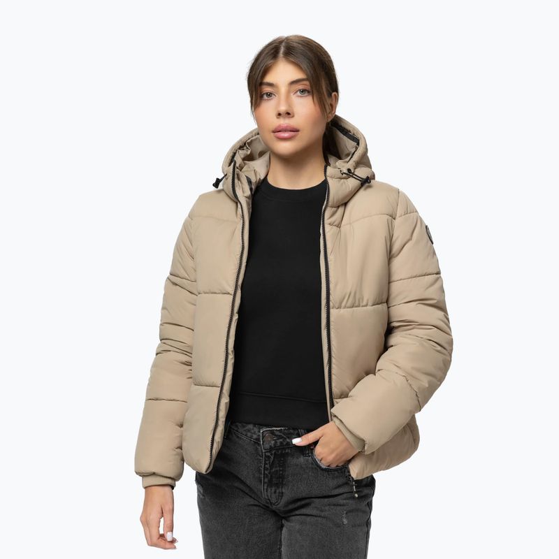 Women's winter jacket Pitbull Vista Quilted Hooded dark sand 5