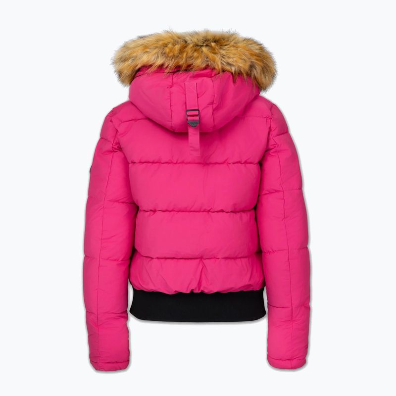 Women's winter jacket Pitbull Azalea Quilted Hooded raspberry red 8