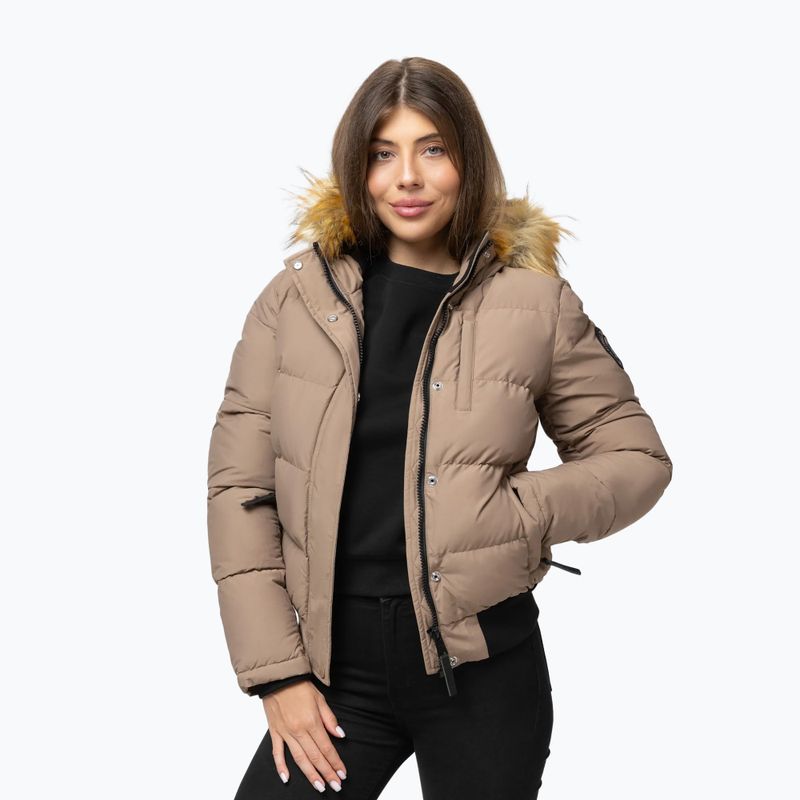 Women's winter jacket Pitbull Azalea Quilted Hooded dark san 4
