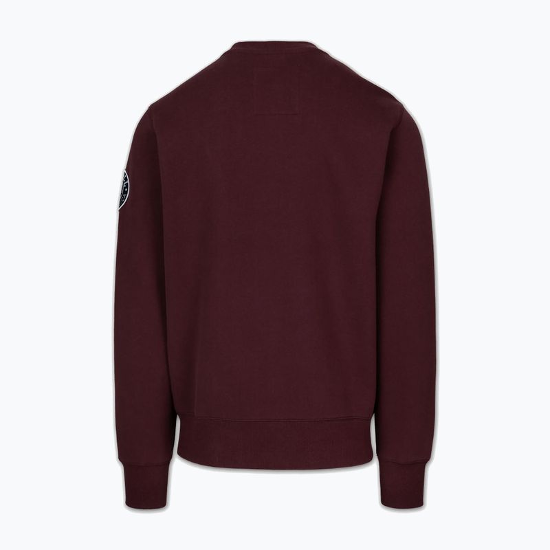 Men's sweatshirt Pitbull Norton Crewneck dark burgundy 5