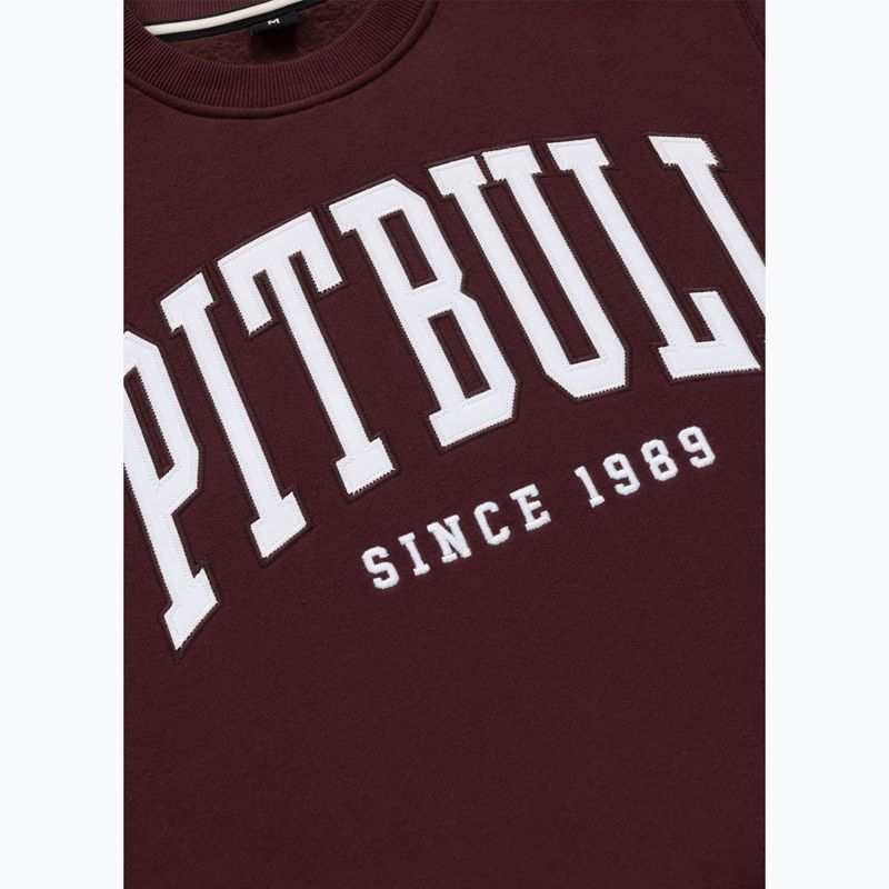 Men's sweatshirt Pitbull Norton Crewneck dark burgundy 7