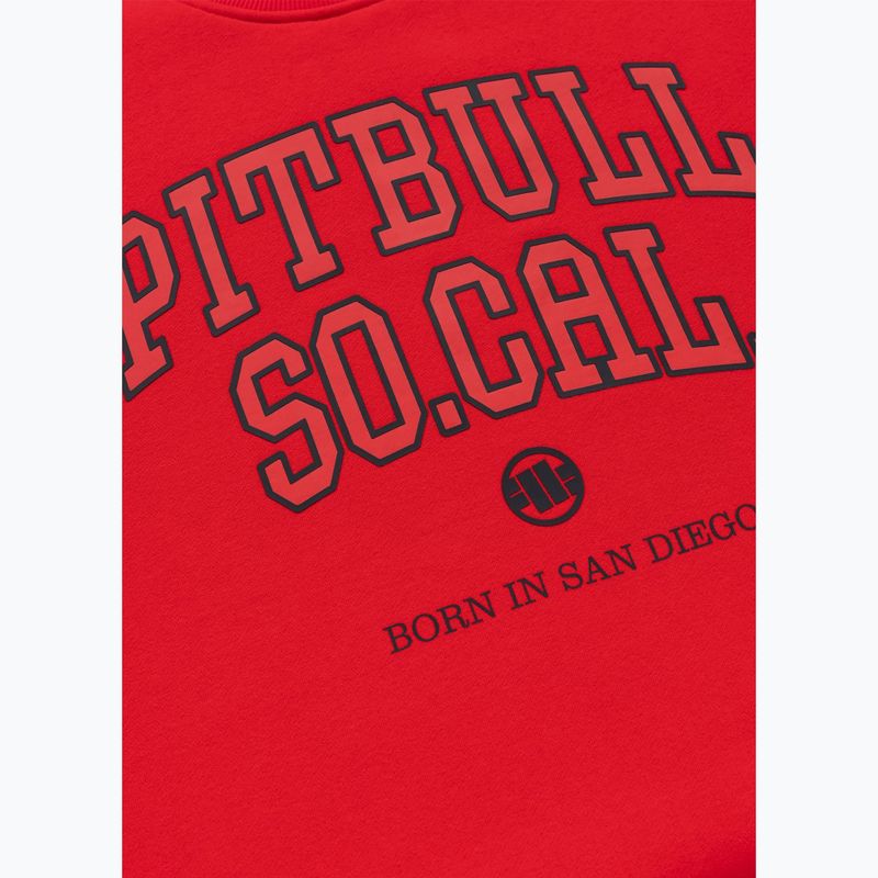 Men's sweatshirt Pitbull So Cal Crewneck fluo/red 7