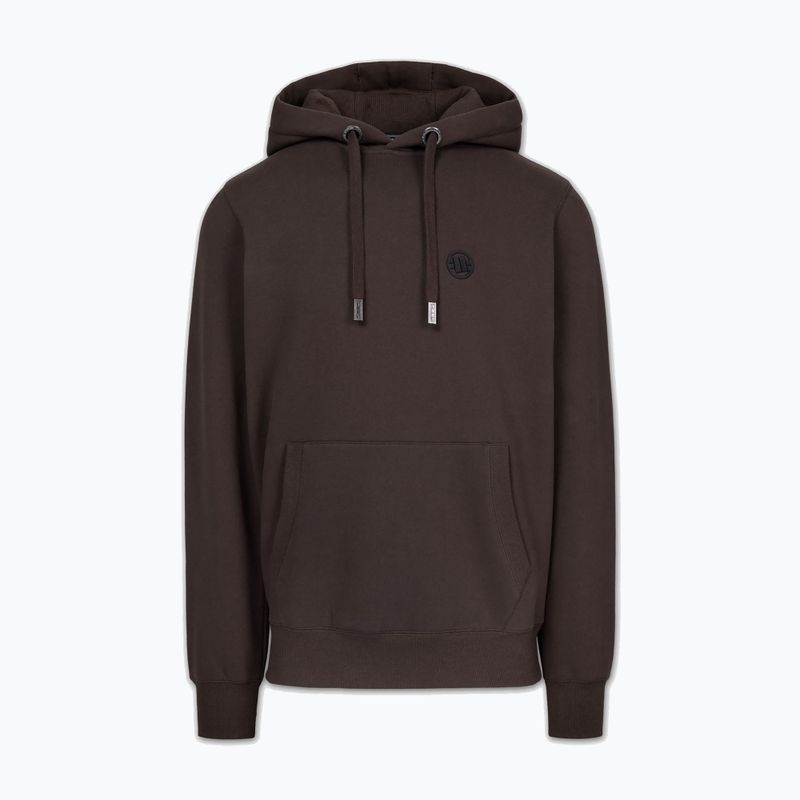 Men's sweatshirt Pitbull Small Logo Hooded dark chocolate
