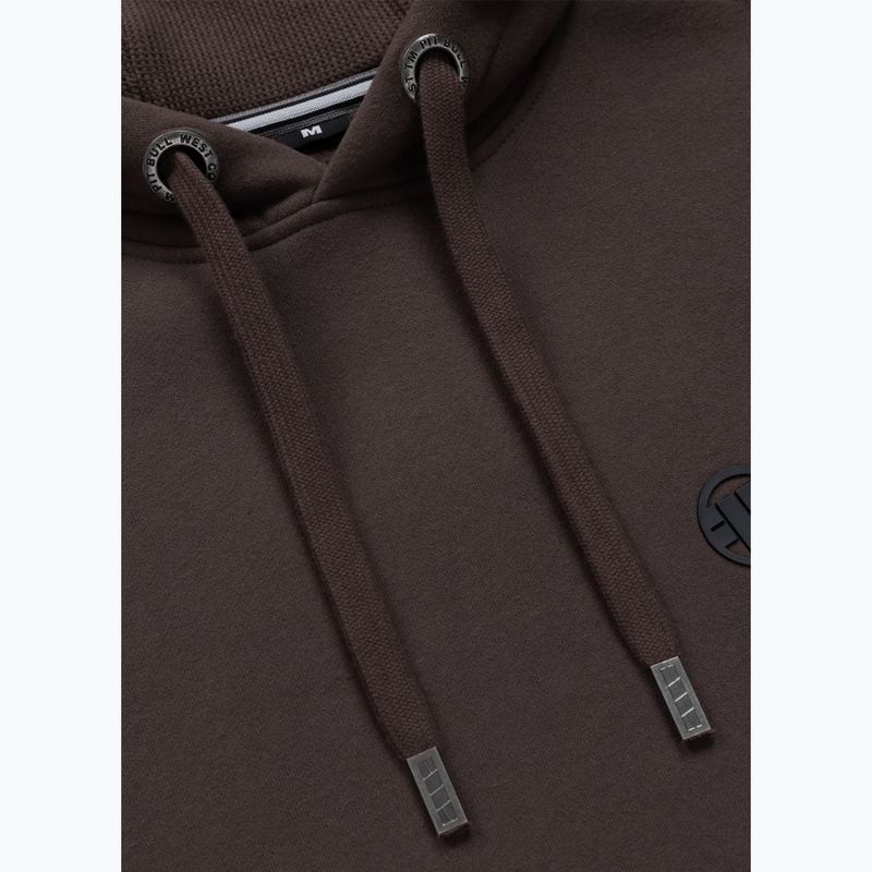 Men's sweatshirt Pitbull Small Logo Hooded dark chocolate 3