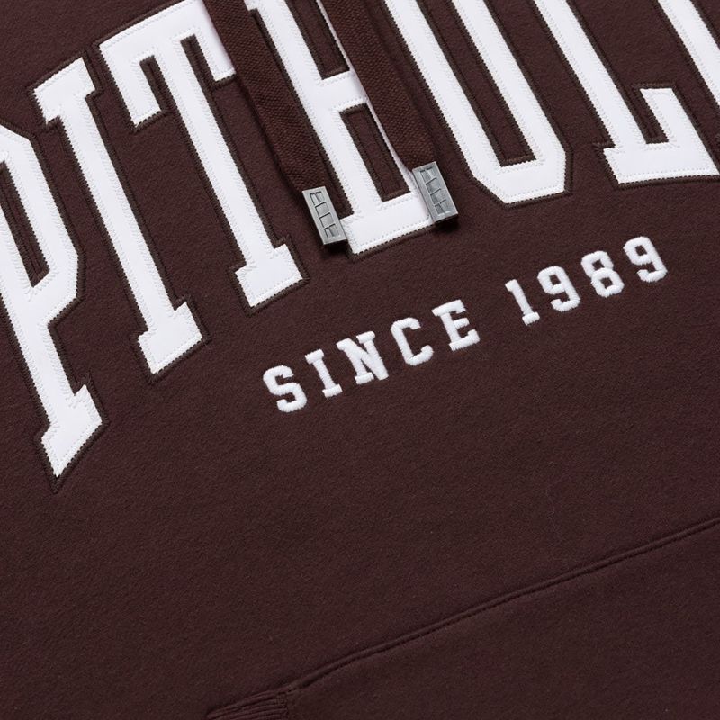 Men's sweatshirt Pitbull Norton Hooded dark burgundy 7