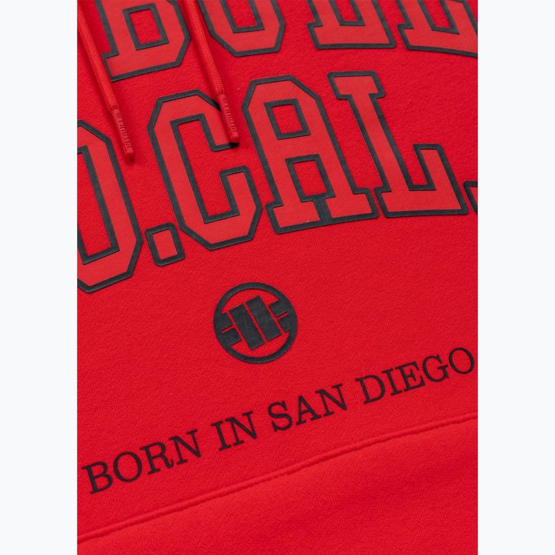 Men's sweatshirt Pitbull So Cal Hooded fluo/red 8
