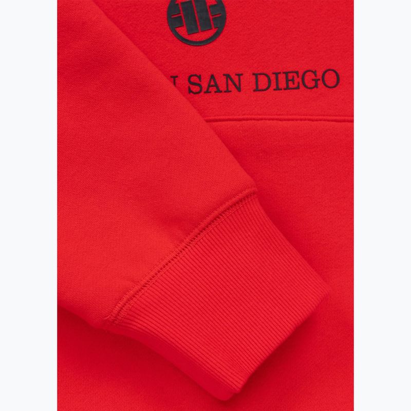 Men's sweatshirt Pitbull So Cal Hooded fluo/red 9