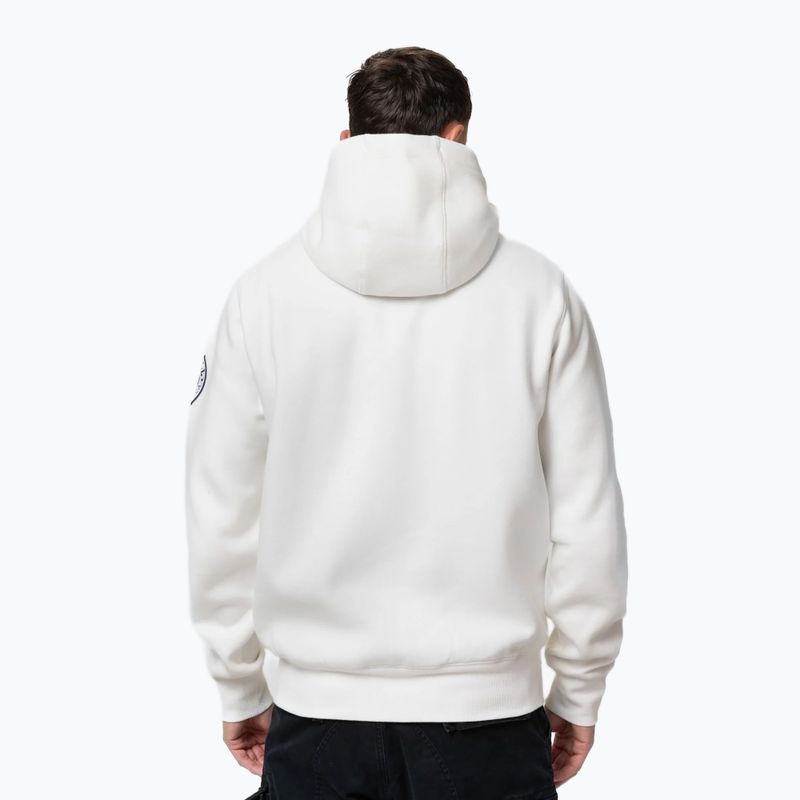 Men's sweatshirt Pitbull Norton Hooded Zip off white 3