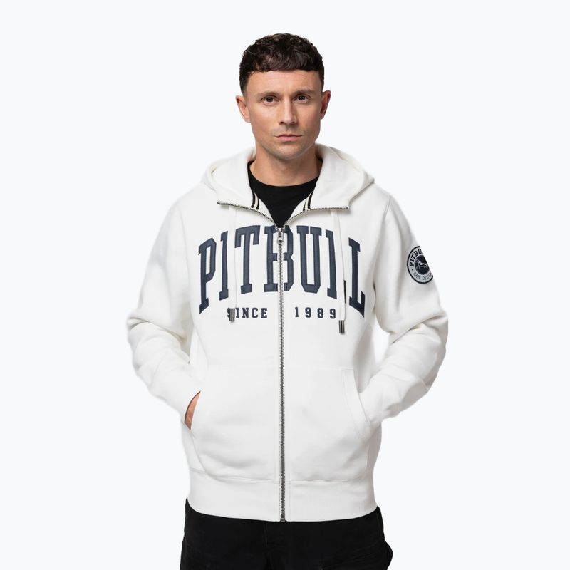 Men's sweatshirt Pitbull Norton Hooded Zip off white 4