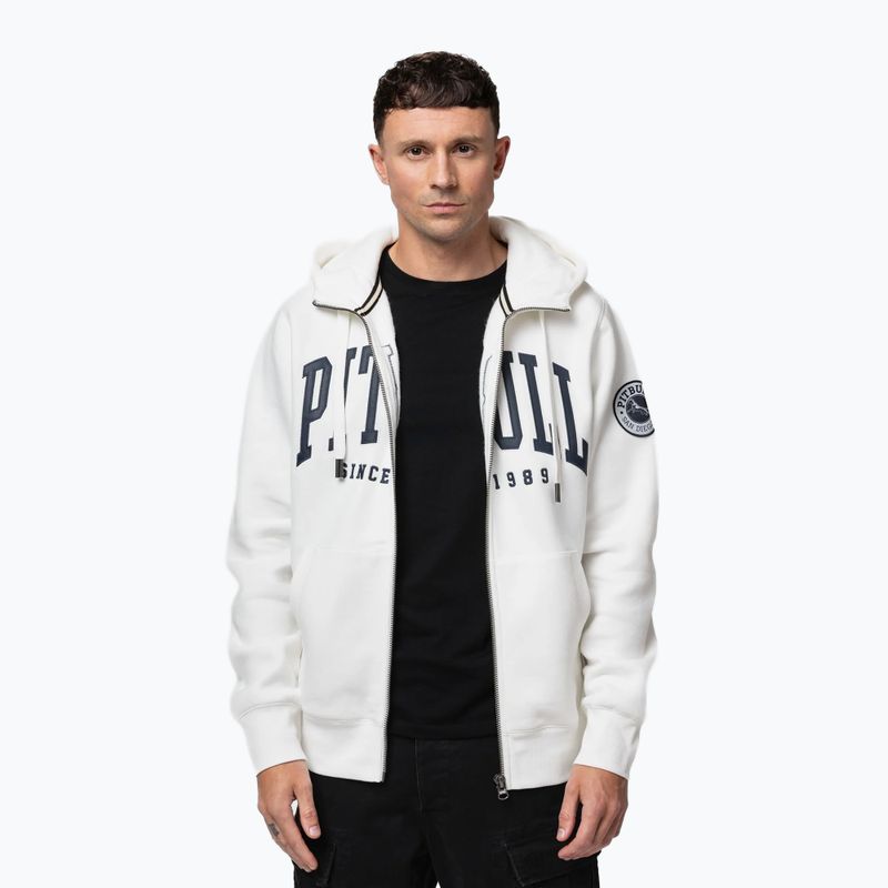 Men's sweatshirt Pitbull Norton Hooded Zip off white 5