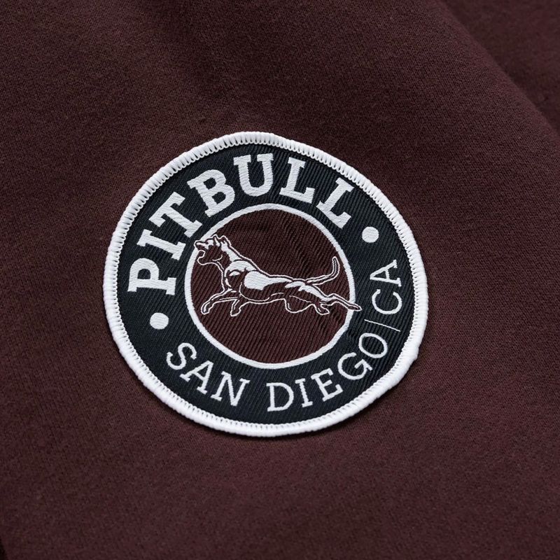 Men's sweatshirt Pitbull Norton Hooded Zip dark burgundy 12
