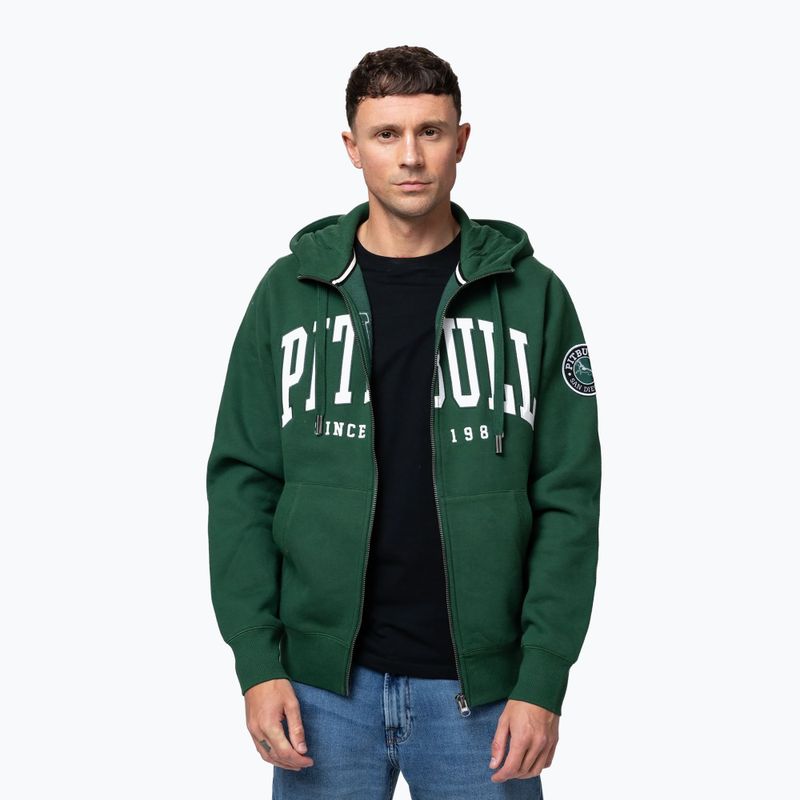 Men's sweatshirt Pitbull Norton Hooded Zip hunter green 5