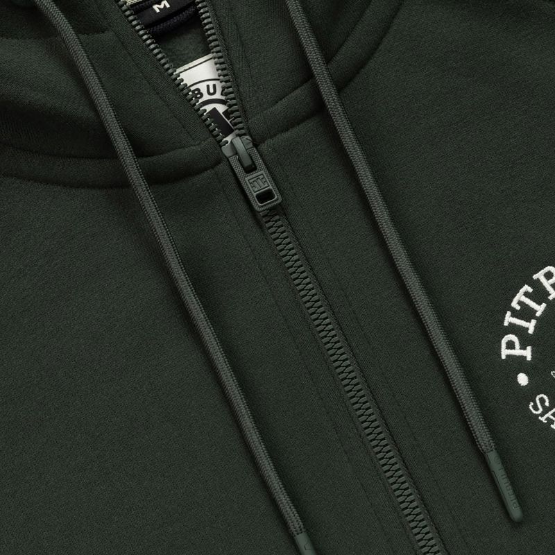Men's sweatshirt Pitbull San Diego Ca Hooded Zip dark green 6