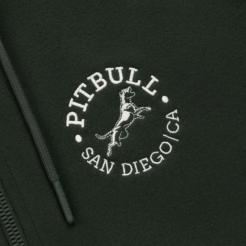Men's sweatshirt Pitbull San Diego Ca Hooded Zip dark green 9