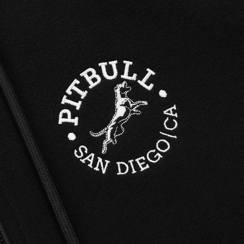 Men's sweatshirt Pitbull San Diego Ca Hooded Zip black 9