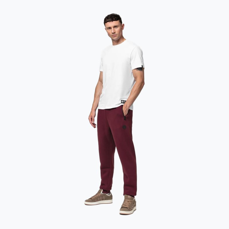 Men's trousers Pitbull Hilltop Track Hatton burgundy 2