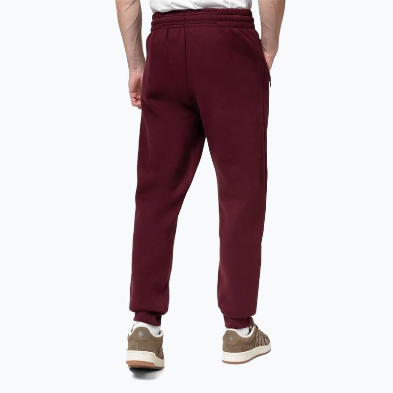 Men's trousers Pitbull Hilltop Track Hatton burgundy 3