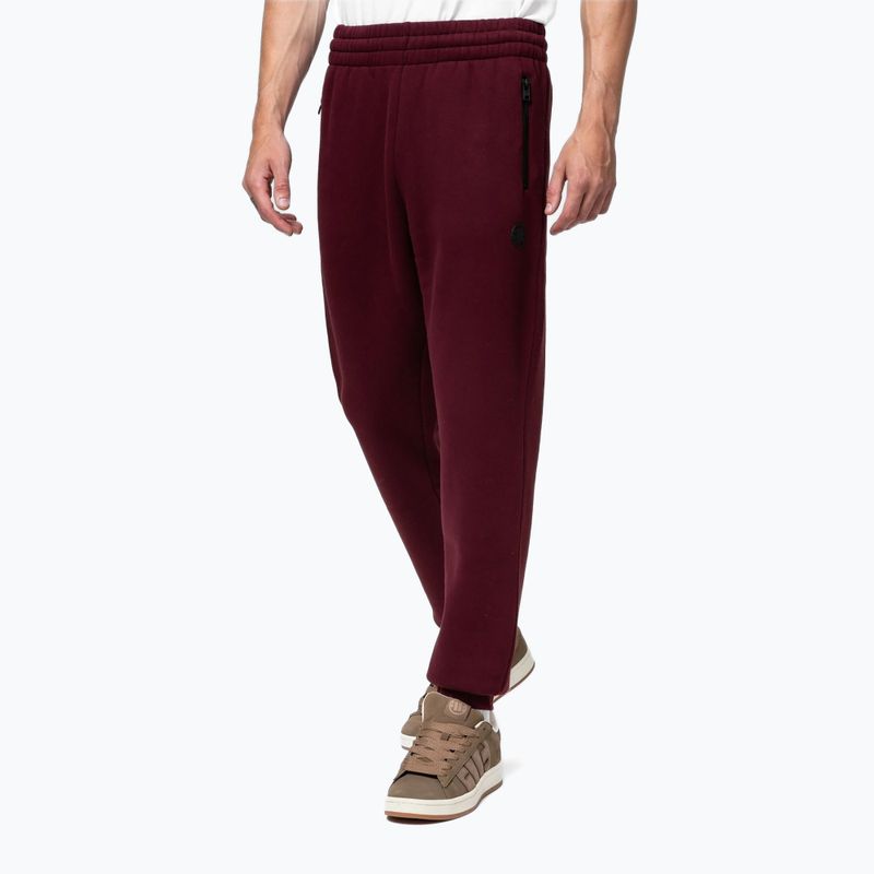Men's trousers Pitbull Hilltop Track Hatton burgundy 4
