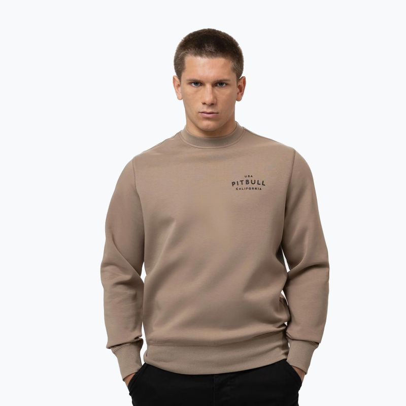 Men's sweatshirt Pitbull Sampson Crewneck Sweatshirt pale sand