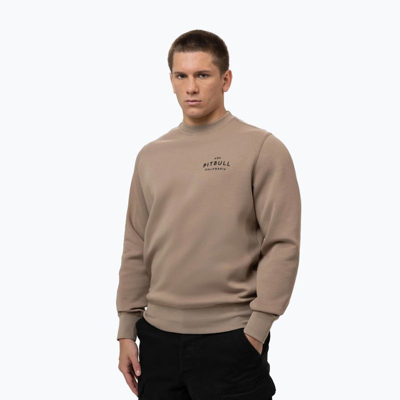 Men's sweatshirt Pitbull Sampson Crewneck Sweatshirt pale sand 4