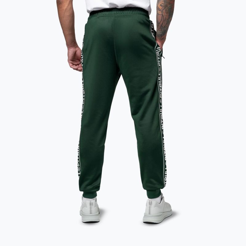 Men's trousers Pitbull Trackpants Tape Logo Terry Group bottle green 3