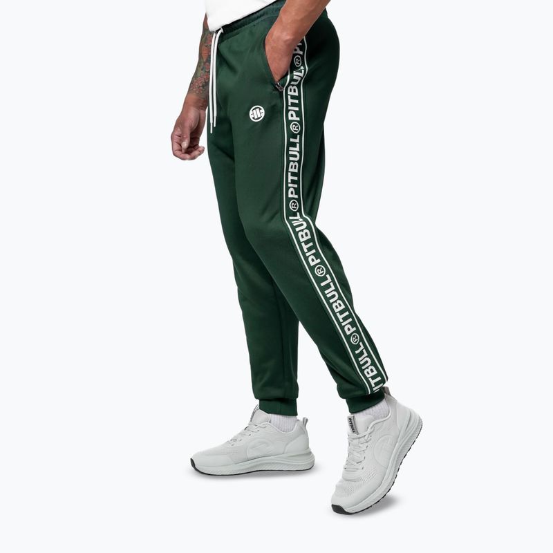 Men's trousers Pitbull Trackpants Tape Logo Terry Group bottle green 5