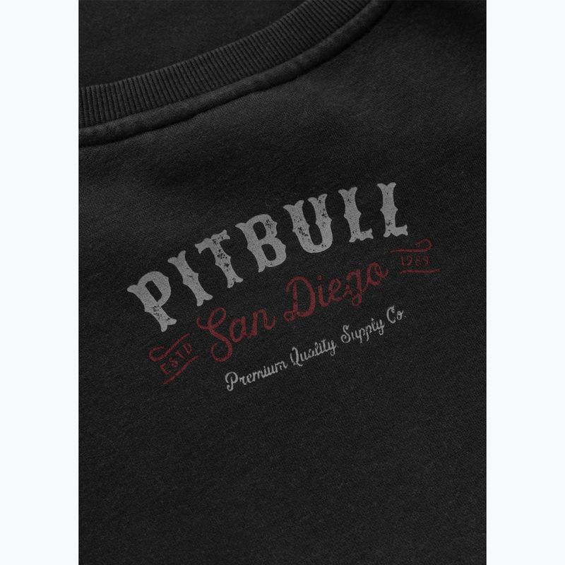 Men's sweatshirt Pitbull Strenght & Respect Crewneck washed dark graphite 11