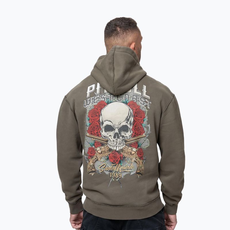 Men's sweatshirt Pitbull Santa Muerte Hooded major olive 2