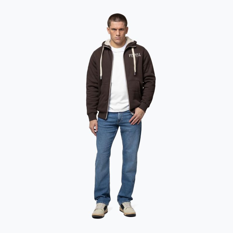 Men's sweatshirt Pitbull Ruffin Detroit Hooded Zip dark chocolate 2