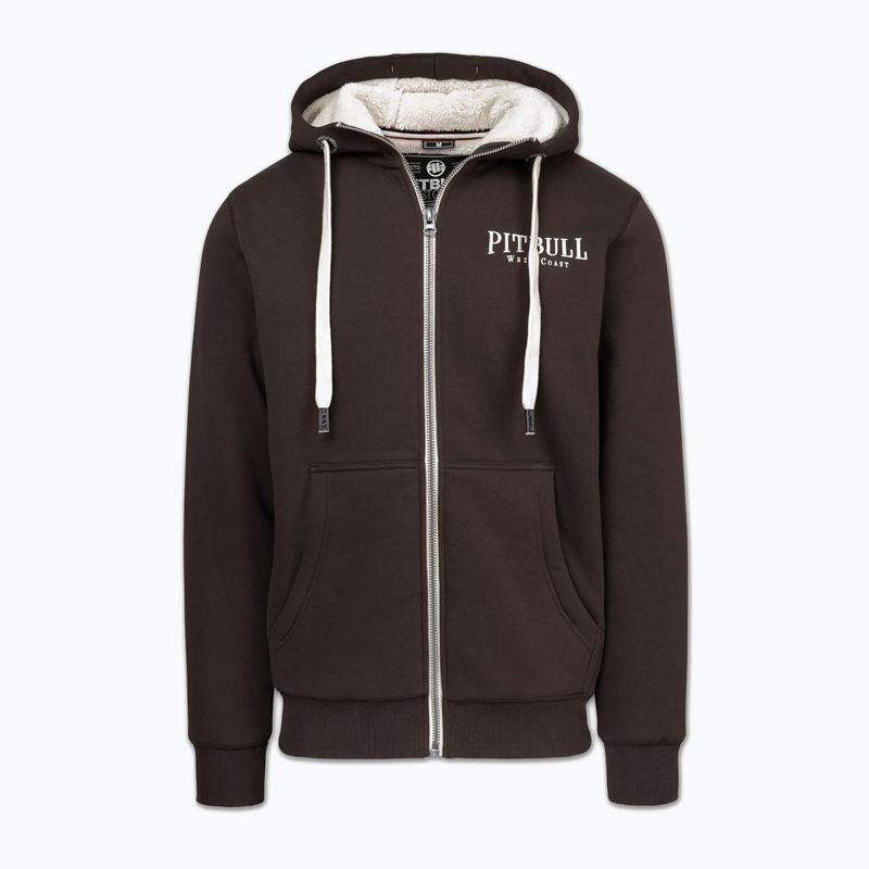 Men's sweatshirt Pitbull Ruffin Detroit Hooded Zip dark chocolate 5