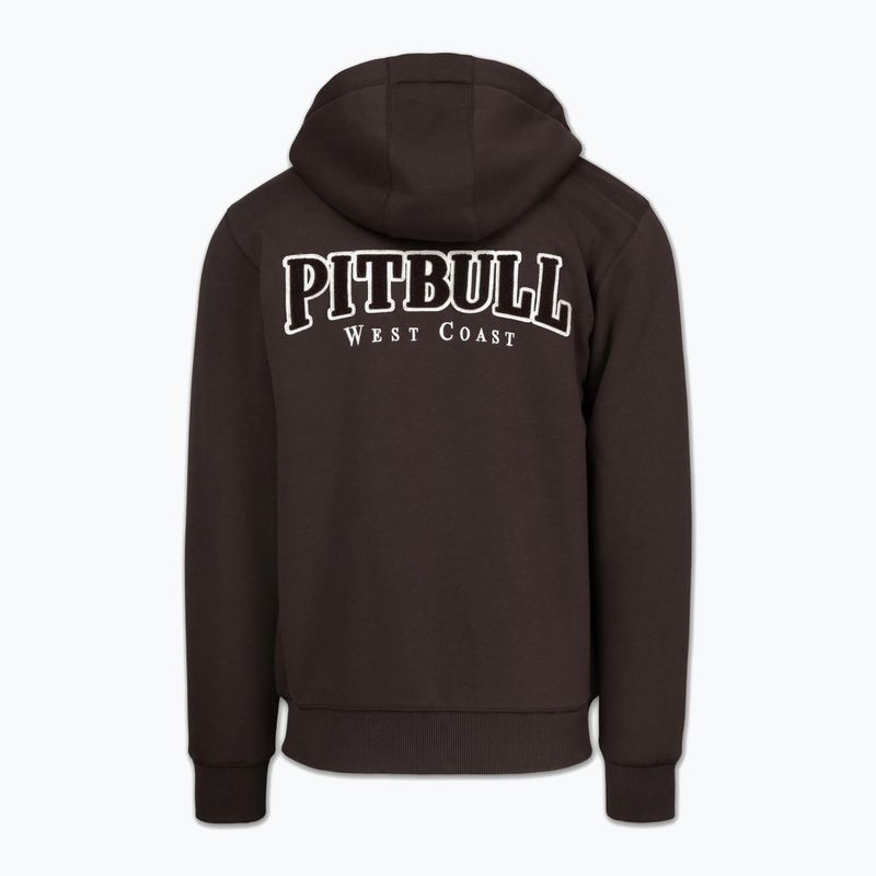 Men's sweatshirt Pitbull Ruffin Detroit Hooded Zip dark chocolate 6