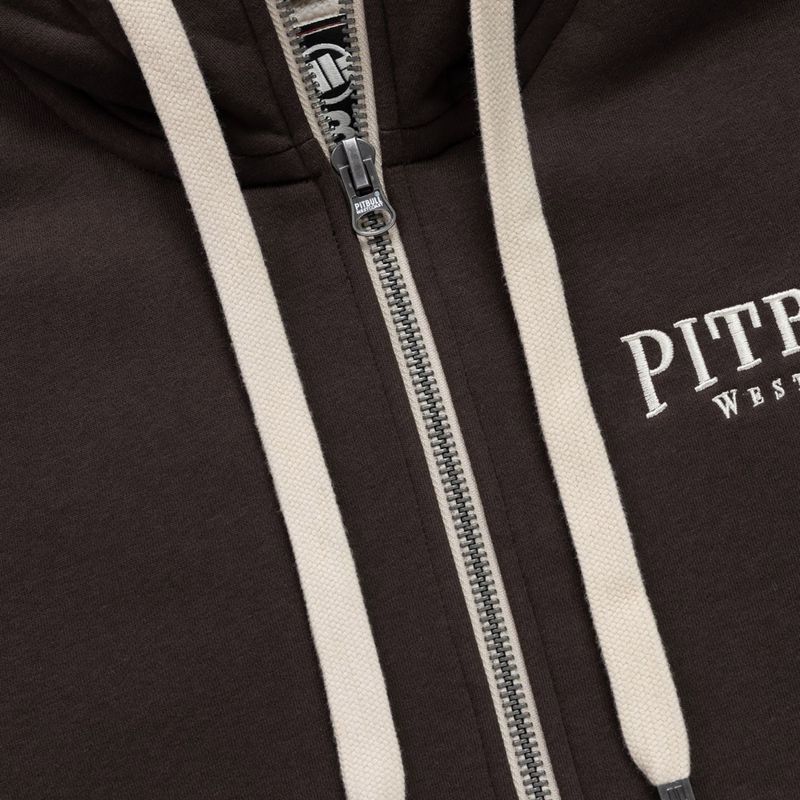 Men's sweatshirt Pitbull Ruffin Detroit Hooded Zip dark chocolate 7
