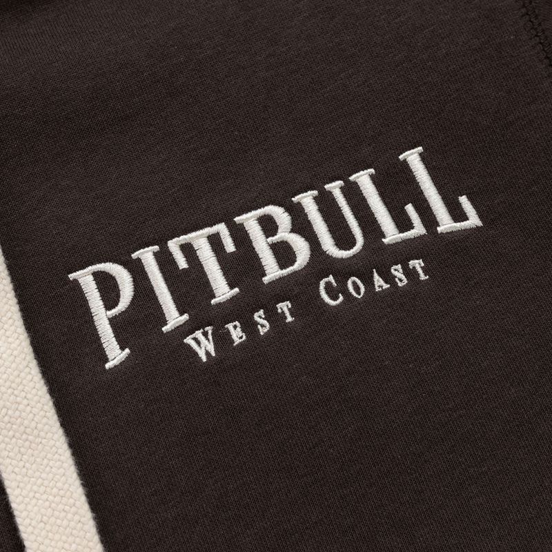 Men's sweatshirt Pitbull Ruffin Detroit Hooded Zip dark chocolate 8