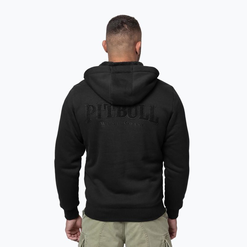 Men's sweatshirt Pitbull Ruffin Detroit Hooded Zip black/black 3