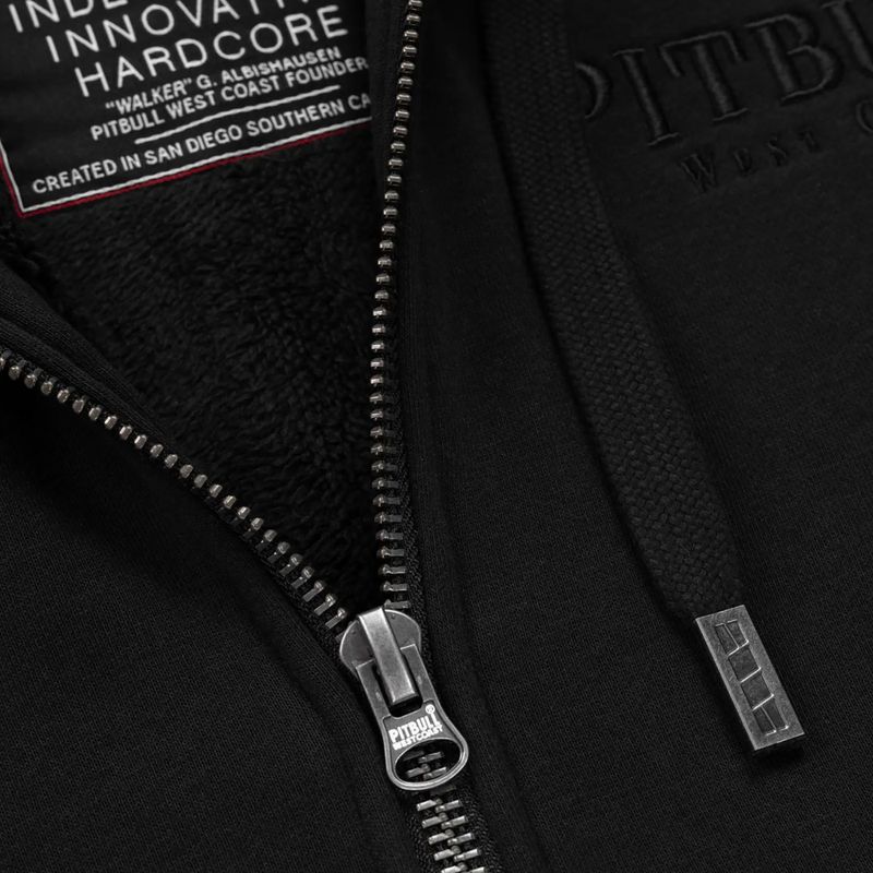 Men's sweatshirt Pitbull Ruffin Detroit Hooded Zip black/black 9