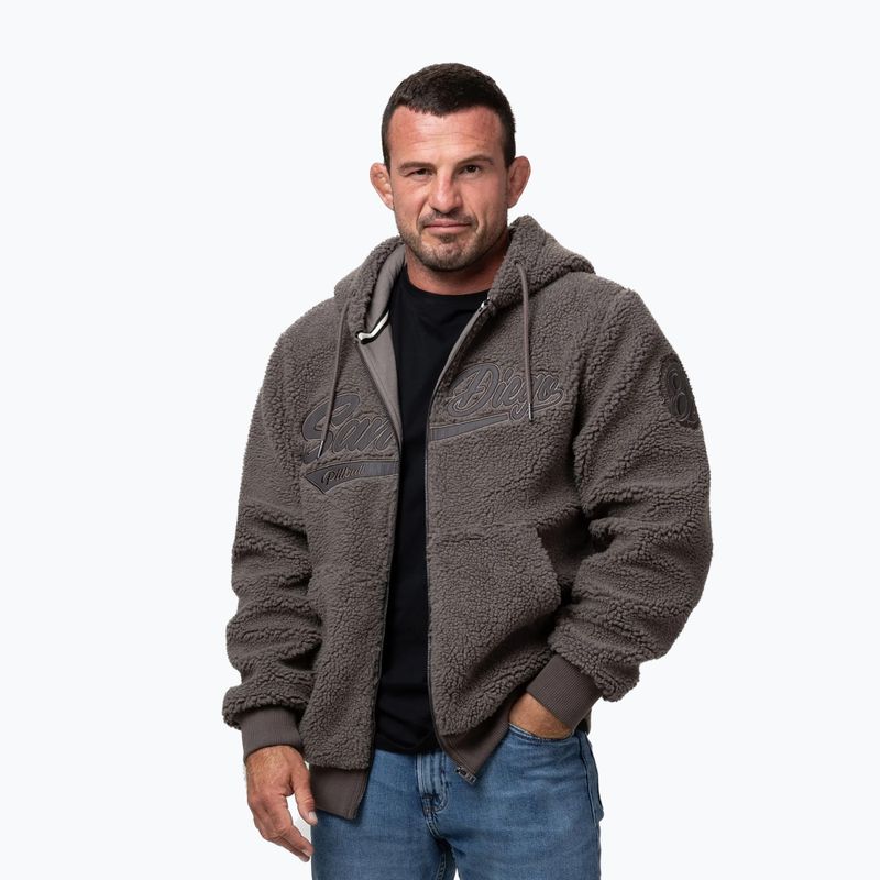 Men's sweatshirt Pitbull Galaxy Hooded Zip taupe 4